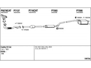 FENNO VW704 išmetimo sistema 
 Išmetimo sistema -> Išmetimo sistema, visa