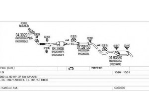MTS C380380003241 išmetimo sistema 
 Išmetimo sistema -> Išmetimo sistema, visa