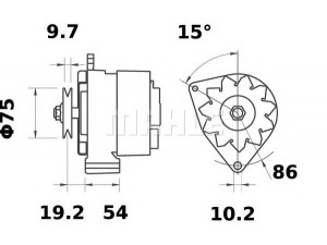 MAHLE ORIGINAL MG 172 kintamosios srovės generatorius
612H0570