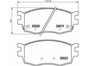 BREMBO P 30 069 stabdžių trinkelių rinkinys, diskinis stabdys 
 Techninės priežiūros dalys -> Papildomas remontas
581011JA10