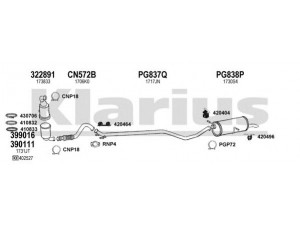 KLARIUS 631171U išmetimo sistema 
 Išmetimo sistema -> Išmetimo sistema, visa