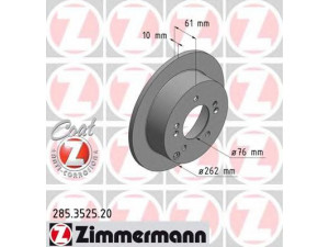 ZIMMERMANN 285.3525.20 stabdžių diskas 
 Dviratė transporto priemonės -> Stabdžių sistema -> Stabdžių diskai / priedai
58411-39600, 58411-3K300