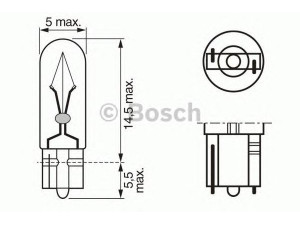 BOSCH 1 987 302 240 lemputė, valstybinio numerio apšvietimas; lemputė, papildomas stabdžių žibintas 
 Kėbulas -> Keleivių kabina -> Papildomas stop žibintas