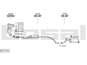 BOSAL 088.014.55 išmetimo sistema 
 Išmetimo sistema -> Išmetimo sistema, visa