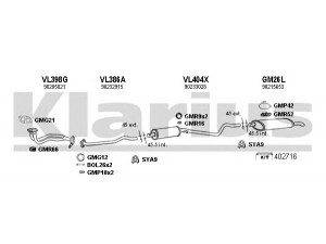 KLARIUS 390350U išmetimo sistema 
 Išmetimo sistema -> Išmetimo sistema, visa