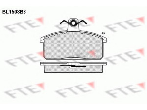 FTE BL1508B3 stabdžių trinkelių rinkinys, diskinis stabdys 
 Techninės priežiūros dalys -> Papildomas remontas
00000-A00154