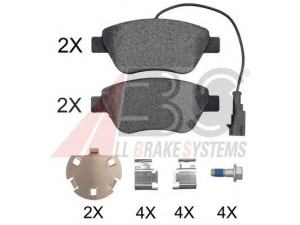 A.B.S. 37800 OE stabdžių trinkelių rinkinys, diskinis stabdys 
 Techninės priežiūros dalys -> Papildomas remontas
77365543, 4254C8, 77365465, 77365543