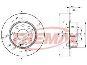 FREMAX BD-5616 stabdžių diskas 
 Stabdžių sistema -> Diskinis stabdys -> Stabdžių diskas
1K0 615 601 K