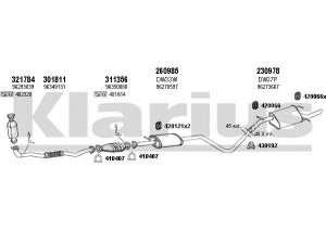 KLARIUS 310045E išmetimo sistema 
 Išmetimo sistema -> Išmetimo sistema, visa
