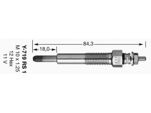 NGK 6900 kaitinimo žvakė 
 Kibirkšties / kaitinamasis uždegimas -> Kaitinimo kaištis
12 14 315, 1214310, 94481972, 97044037