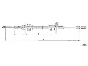 CABOR 18.220 sankabos trosas 
 Dviratė transporto priemonės -> Kabeliai ir tachometro velenaai -> Sankabos trosas
4511098