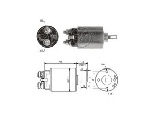 ERA 227772 solenoidinis jungiklis, starteris 
 Elektros įranga -> Starterio sistema -> Solenoidinis jungiklis
21145 7504, 21148 7004, 21149 7004