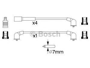 BOSCH 0 986 356 955 uždegimo laido komplektas 
 Kibirkšties / kaitinamasis uždegimas -> Uždegimo laidai/jungtys
