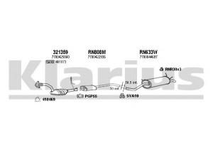 KLARIUS 720998U išmetimo sistema