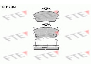 FTE BL1175B4 stabdžių trinkelių rinkinys, diskinis stabdys 
 Techninės priežiūros dalys -> Papildomas remontas
443 398 151 F, 443 698 151 A, 443 698 151 B