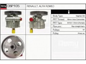 DELCO REMY DSP105 hidraulinis siurblys, vairo sistema 
 Vairavimas -> Vairo pavara/siurblys
77 00 840 105, 77 00 840 805C