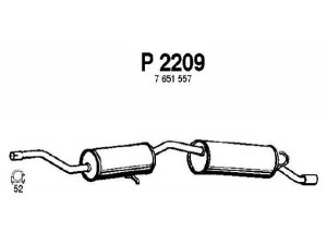 FENNO P2209 galinis duslintuvas 
 Išmetimo sistema -> Duslintuvas
7629718, 7644700, 7651557