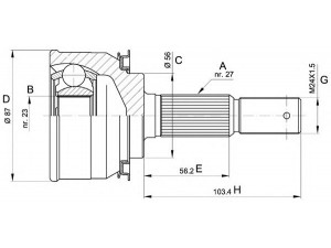 OPEN PARTS CVJ5308.10 jungčių komplektas, kardaninis velenas 
 Ratų pavara -> Sujungimai/komplektas
391001C100, 391002J205, 3910050R00