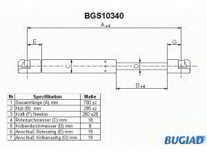 BUGIAD BGS10340 dujinė spyruoklė, bagažinė 
 Priedai -> Bagažinė/pakrovimo skyrius
7700756056, 7702144629