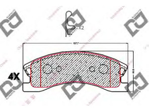 DJ PARTS BP2021 stabdžių trinkelių rinkinys, diskinis stabdys 
 Techninės priežiūros dalys -> Papildomas remontas
5093183AA