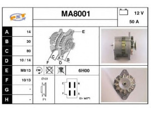 SNRA MA8001 kintamosios srovės generatorius
025718300, 029018300A, 045318300