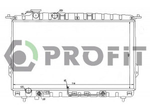 PROFIT PR 1807A2 radiatorius, variklio aušinimas 
 Aušinimo sistema -> Radiatorius/alyvos aušintuvas -> Radiatorius/dalys