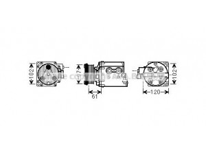 AVA QUALITY COOLING FDK436 kompresorius, oro kondicionierius 
 Oro kondicionavimas -> Kompresorius/dalys
1494719, 4991276, 5007968, 6T1619D629BA