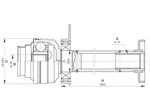 OPEN PARTS CVJ5707.20 jungčių komplektas, kardaninis velenas 
 Ratų pavara -> Sujungimai/komplektas
7H0407332P, 7H0498104F, 7H0498104K