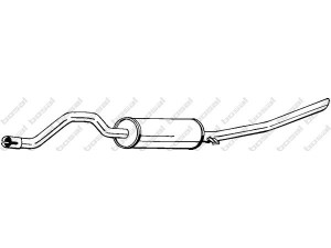BOSAL 281-657 galinis duslintuvas 
 Išmetimo sistema -> Duslintuvas
GEX-33086, WCG-033086
