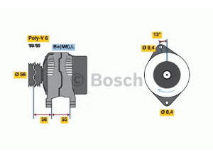 BOSCH 0 123 315 021 kintamosios srovės generatorius 
 Elektros įranga -> Kint. sr. generatorius/dalys -> Kintamosios srovės generatorius