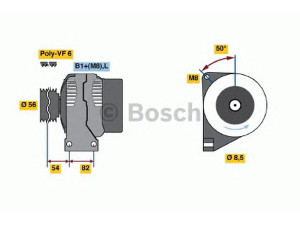 BOSCH 0 124 525 014 kintamosios srovės generatorius