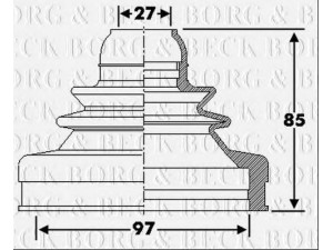 BORG & BECK BCB6286 gofruotoji membrana, kardaninis velenas 
 Ratų pavara -> Gofruotoji membrana
33 21 1 227 415, 33219067806, 33219067808