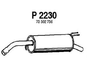 FENNO P2230 galinis duslintuvas 
 Išmetimo sistema -> Duslintuvas
46805965, 73502756