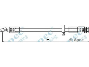 APEC braking HOS3104 stabdžių žarnelė 
 Stabdžių sistema -> Stabdžių žarnelės
SE021744400A