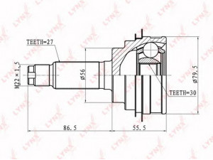 LYNXauto CO-7100 jungčių komplektas, kardaninis velenas
28021-AC210, 28021-AC280, 28021-AC281