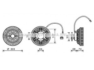 AVA QUALITY COOLING MNC071 sankaba, radiatoriaus ventiliatorius
51066300107, 51066300131