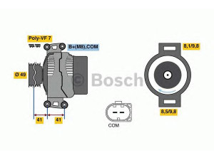 BOSCH 0 986 048 840 kintamosios srovės generatorius 
 Elektros įranga -> Kint. sr. generatorius/dalys -> Kintamosios srovės generatorius
12 31 7 542 351, 12 31 7 550 469
