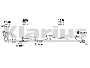 KLARIUS 330867E išmetimo sistema 
 Išmetimo sistema -> Išmetimo sistema, visa