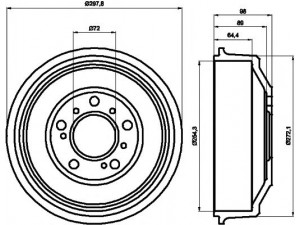 HELLA PAGID 8DT 355 300-061 stabdžių būgnas 
 Stabdžių sistema -> Būgninis stabdys -> Stabdžių būgnas
4389374, 424722, 4449694, ZF04449694
