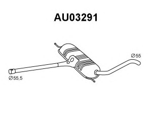 VENEPORTE AU03291 priekinis duslintuvas 
 Išmetimo sistema -> Duslintuvas
4B0253409A, 4B0253409BP