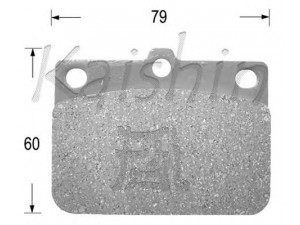 KAISHIN D6000 stabdžių trinkelių rinkinys, diskinis stabdys 
 Techninės priežiūros dalys -> Papildomas remontas
087049280A, MB044689, MB082118