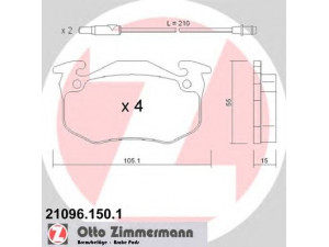 ZIMMERMANN 21096.150.1 stabdžių trinkelių rinkinys, diskinis stabdys 
 Techninės priežiūros dalys -> Papildomas remontas
7701202213, 7701202710, 7701202891