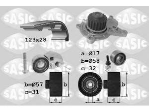 SASIC 3906039 vandens siurblio ir paskirstymo diržo komplektas 
 Aušinimo sistema -> Vandens siurblys/tarpiklis -> Vandens siurblys