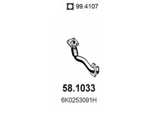 ASSO 58.1033 išleidimo kolektorius 
 Išmetimo sistema -> Išmetimo vamzdžiai
6K0253058BV, 6K0253058BX, 6K0253058CV