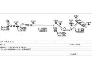 MTS C380891023126 išmetimo sistema 
 Išmetimo sistema -> Išmetimo sistema, visa