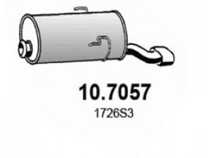 ASSO 10.7057 galinis duslintuvas 
 Išmetimo sistema -> Duslintuvas
1726AF, 1726S3