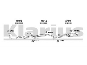 KLARIUS 790165U išmetimo sistema 
 Išmetimo sistema -> Išmetimo sistema, visa