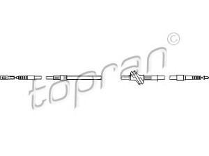 TOPRAN 103 752 trosas, stovėjimo stabdys 
 Stabdžių sistema -> Valdymo svirtys/trosai
4A0 609 721D