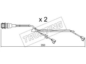 TRUSTING SU.231K įspėjimo kontaktas, stabdžių trinkelių susidėvėjimas 
 Stabdžių sistema -> Susidėvėjimo indikatorius, stabdžių trinkelės