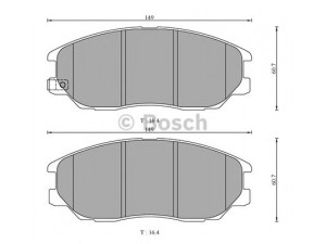 BOSCH 0 986 AB3 055 stabdžių trinkelių rinkinys, diskinis stabdys 
 Techninės priežiūros dalys -> Papildomas remontas
58101 26A20, 58101-26A40